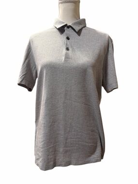 Theory Men's Light Gray Short-Sleeve Polo